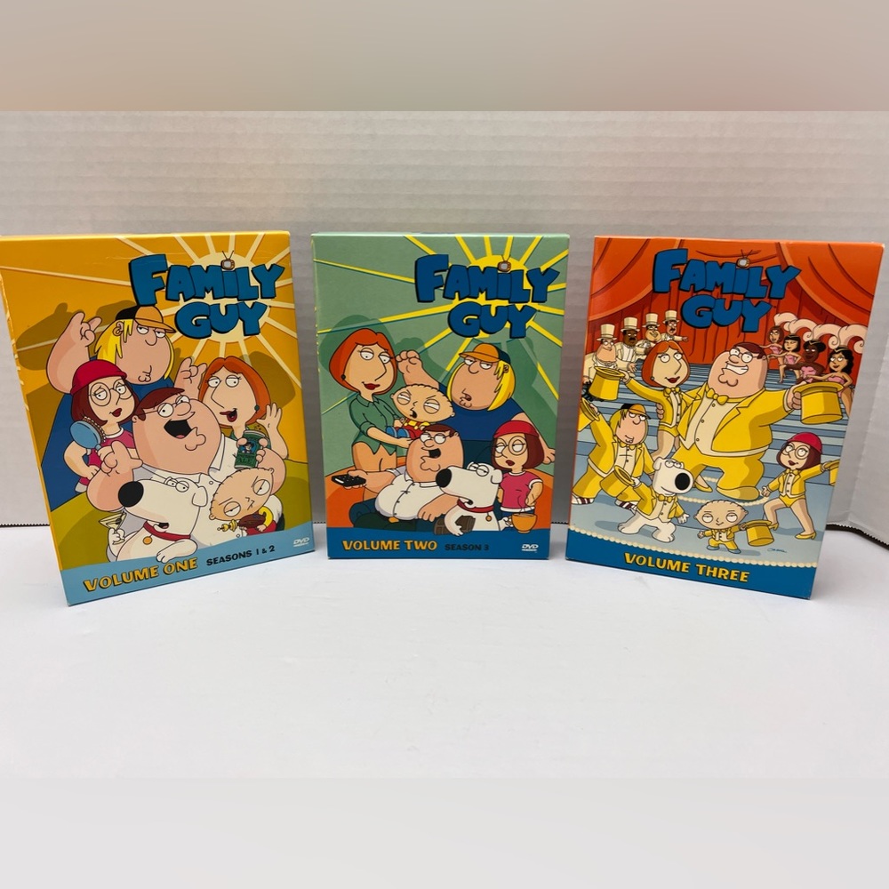 Family Guy Complete DVD Box Set Lot Volume 1-3 (DVD) Great Condition! Stewie!
